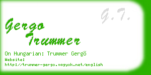 gergo trummer business card
